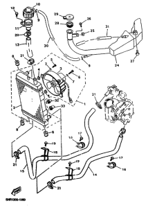 YP125D Радиатор