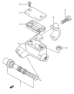 RM80 Передний тормозной цилиндр