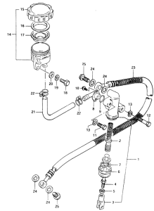 GSX400 Задний тормозной цилиндр