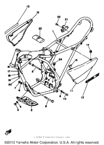 DT125F Frame side cover