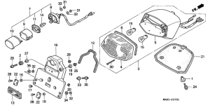 VT1100C2 Taillight unit ass`y