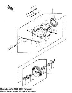 KZ400 Front hub / brake