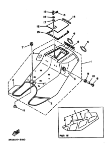 YSR50 Боковая крышка