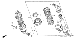 CBX750P2 Rear cushion