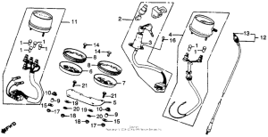 CM400 Speedometer + key set 81