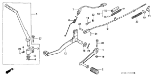 CRM75R Pedal / kick starter arm