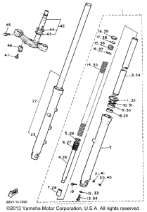 XV535A Передняя вилка