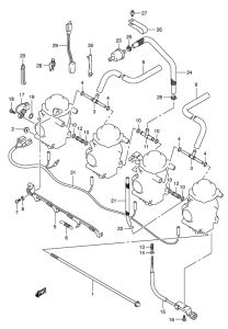 GSF650 (ABS) Карбюратор fittings