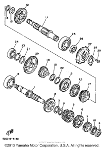 XT350A Трансмиссия