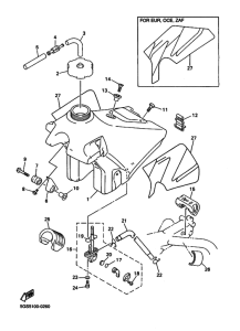 WR400F Fuel tank assy