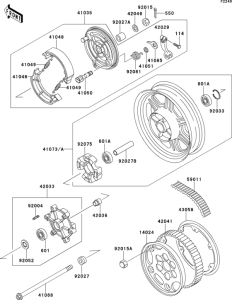 EN500 Rear wheel / chain / coupling