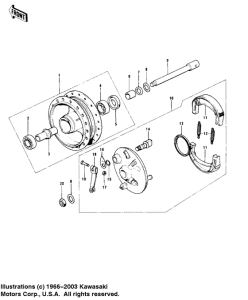 MC1 Front hub / brake