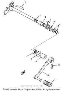 SR250G Shift shaft pedal