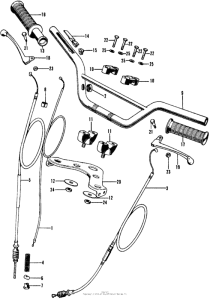 CL70 Handlebar + cables