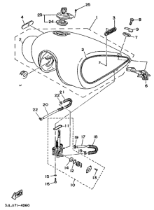 XV750 Топливный бак