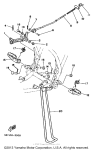 YZ125N Stand - footrest