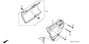 NX250 Боковая крышка