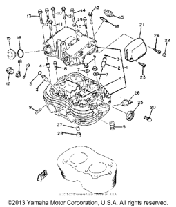 XS400SH Головка цилиндров