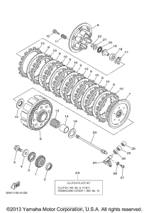 YZ250T1 Сцепление