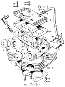 CL175 Cylinder head + cylinder head cover