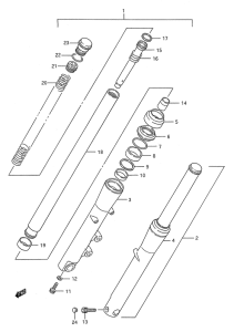 VS1400 Вилка передней оси