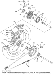 TTR225P Переднее колесо