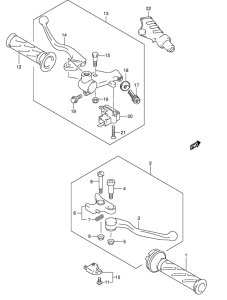 VL250 Рулевой рычаг