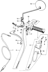 SL350 Left handle switch + cable ii