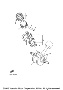 XVS650 Коленчатый вал и Поршень