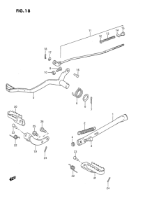 DS80 Prop stand - brake pedal