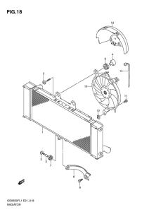 GSX650F Радиатор