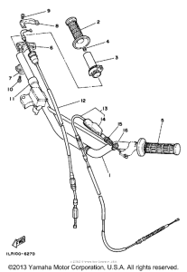 YZ80S (Motocross) Руль -тросы