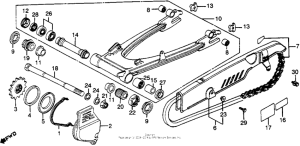 CBX Swingarm + chain case 80