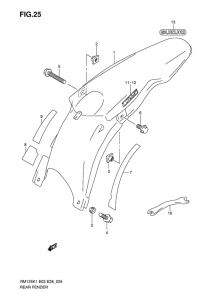 RM125 Заднее крыло