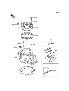 KX65 Цилиндр и головка цилиндров
