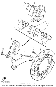 XVZ13DS Задний суппорт
