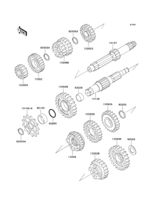 KX125 Трансмиссия