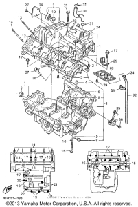 YZF600RGC Картер двигателя