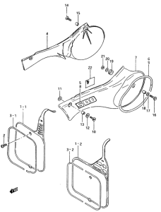 RM500 Обтекатель задний