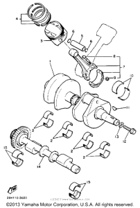 XVZ13DE Crankshaft-piston