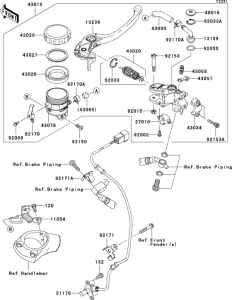 ZX1400 Главный тормозной цилиндр