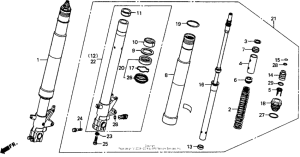 RVF750 Передняя вилка