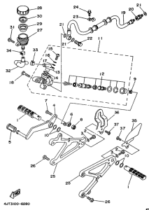 TZ125 Stand. footrest