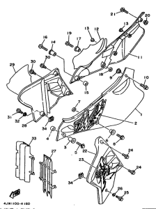 WR250Z Боковые обтекатели