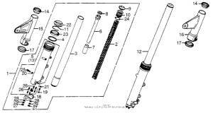 GL1000 Передняя вилка