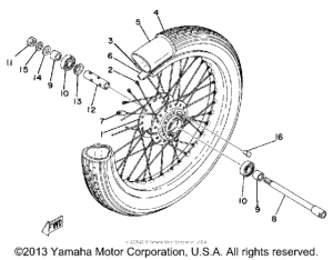 TZ250F Переднее колесо