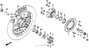 XL500S Xl500s rear wheel 79-81