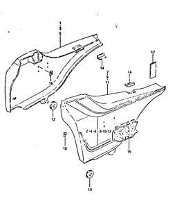 GSX750 Обтекатель задний