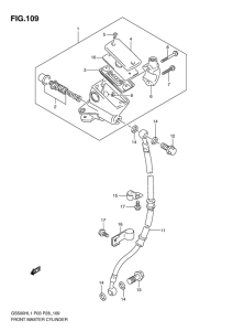 GS500 Передний тормозной цилиндр