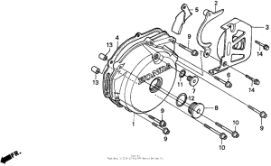 XR250L Крышка картера левая